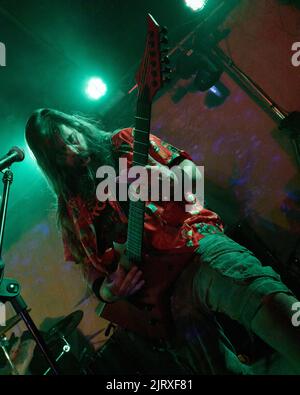 Stoke Prior, Großbritannien, 26. August 2022, Wired UK treten beim Beermageddon Heavy Metal Festival auf. Kredit: Will Tudor/Alamy Live Nachrichten Stockfoto