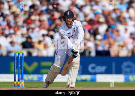 Manchester, Großbritannien. 26. August 2022. Ben Foakes schlagen für England in Manchester, Vereinigtes Königreich am 8/26/2022. (Foto von Conor Molloy/News Images/Sipa USA) Quelle: SIPA USA/Alamy Live News Stockfoto