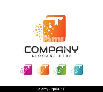 Digital Book Logo, Electronic Book Logo Vorlage, Online Learning Logo Designs Vektor Stock Vektor