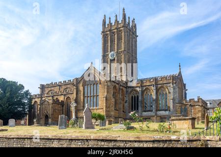 Ilminster Minster Church (St Marys Church), Court Barton, Ilminster, Somerset, England, Vereinigtes Königreich Stockfoto