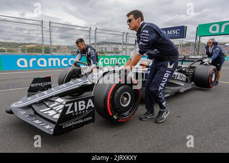 Mogyorod, Ungarn. Juli 31. 2022. Formel 1 großer Preis von Ungarn in Hungaroring, Ungarn. Im Bild: Yuki Tsunoda (JPN) von AlphaTauri Stockfoto