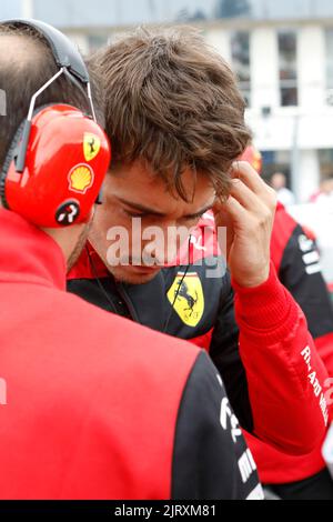 Mogyorod, Ungarn. Juli 31. 2022. Formel 1 großer Preis von Ungarn in Hungaroring, Ungarn. Im Bild: Charles Leclerc (MON) von Ferrari Stockfoto