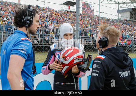 Mogyorod, Ungarn. Juli 31. 2022. Formel 1 großer Preis von Ungarn in Hungaroring, Ungarn. Im Bild: Esteban Ocon (FRA) von Alpine Stockfoto