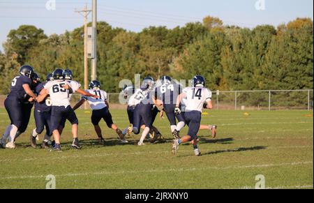 Herbstsport, Jugend American Football Stockfoto