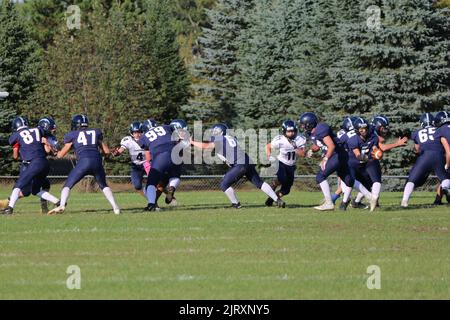 Herbstsport, Jugend American Football Stockfoto