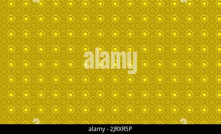 Goldene Textur mit deformierten Kreisen und Raute Stockfoto