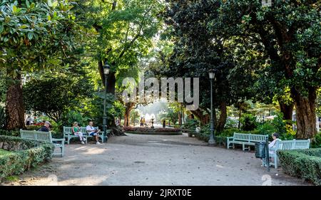 Gärten In Vigo Galicia Spanien Stockfoto