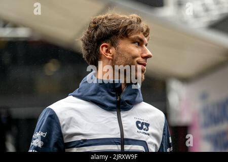 Stavelot, Belgien, 26.. August 2022, Pierre Gasly aus Frankreich tritt für die Scuderia AlphaTauri an. Training, Runde 14 der Formel-1-Meisterschaft 2022. Kredit: Michael Potts/Alamy Live Nachrichten Stockfoto