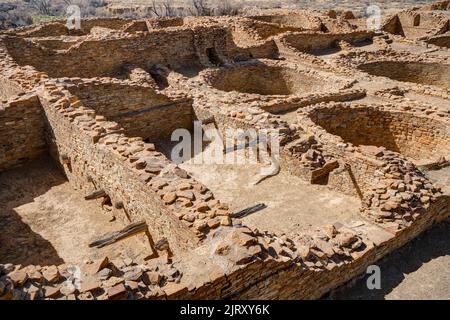 Pueblo del Arroyo, Chaco Culture National Historic Park, New Mexico, USA Stockfoto