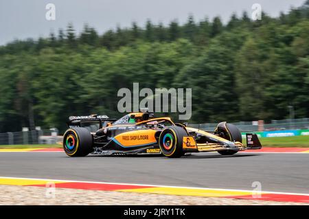 Spa, Belgien. , . Weltmeisterschaft F1. Großer Preis Von Belgien. # 3, Daniel RICCIARDO, AUS, McLaren F1 Team, MCL35M, Mercedes-Motor.- gebührenpflichtige Abbildung - Bildnachweis: © Geert FRANQUET/ATP Bilder (BARNI Cristiano/ATP/SPP) Bildnachweis: SPP Sport Pressefoto. /Alamy Live News Stockfoto