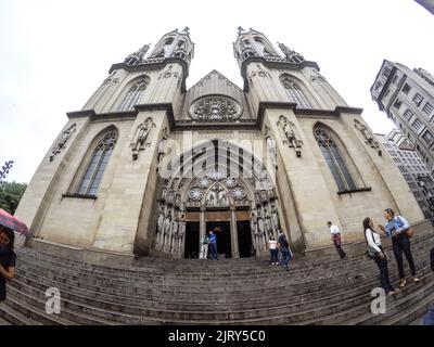 Kathedrale von Sé, Sao Paulo, Brasilien - 16. Februar 2019: Kathedrale von Sé im Zentrum der Stadt São Paulo. Stockfoto