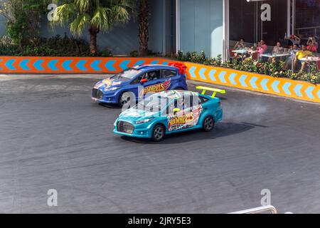 Hot Wheels Epic Show Beto Carrero World Santa Catarina, Brasilien - 4. Mai 2019: Show Hot Wheels ist eine der Hauptattraktionen von Beto Carrero World, Th Stockfoto