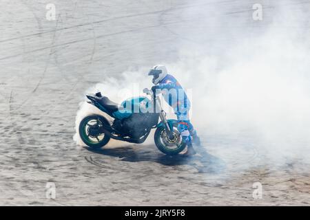 Hot Wheels Epic Show Beto Carrero World Santa Catarina, Brasilien - 4. Mai 2019: Show Hot Wheels ist eine der Hauptattraktionen von Beto Carrero World, Th Stockfoto