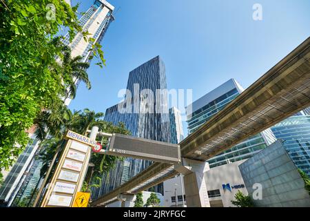 KUALA LUMPUR, MALAYSIA - CA. JANUAR 2020: Blick auf Kuala Lumpur bei Tag. Stockfoto