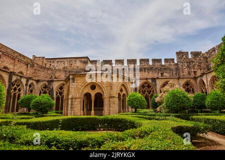 Kreuzgang in der Kathedrale Santes Creus, Katalonien, Spanien Stockfoto