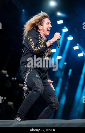 23. Juni 2022: Whitesnake treten beim Hellfest Open Air Festival auf Stockfoto