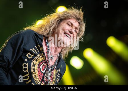 23. Juni 2022: Whitesnake treten beim Hellfest Open Air Festival auf Stockfoto