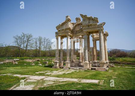 Der Tempel der Aphrodite, in der antiken Stadt Aphrodisias in der Türkei. Stockfoto