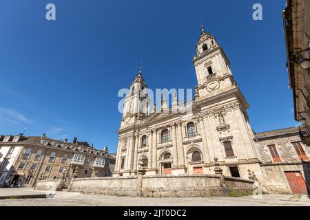 Lugo, Spanien. Die Kathedrale Santa Maria, eine römisch-katholische Kirche und Basilika in Galizien Stockfoto