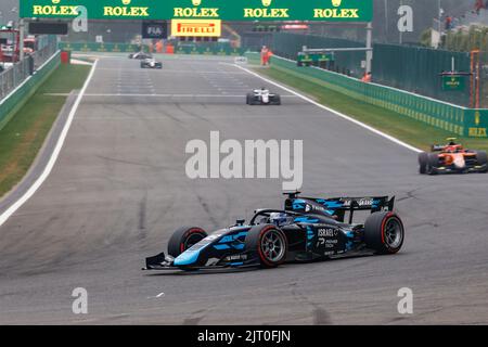16 NISSANY Roy (isr), DAMS, Dallara F2, Aktion während der 11. Runde der 2022 FIA Formel 2 Meisterschaft, vom 26. Bis 28. August 2022 auf dem Circuit de Spa-Francorchamps, in Francorchamps, Belgien - Foto Paul Vaicle / DPPI Stockfoto