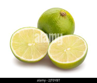 Kalk weg isoliert auf weißem Stockfoto