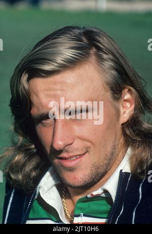 Bjorn Borg. Ehemaliger Welt kein 1 Tennisspieler geboren 6 1956. juni. Er war der erste Mann in der Open-Ära, der 11 Grand-Slam-Einzeltitel mit sechs bei den französischen Open und fünf aufeinanderfolgenden Siegen in Wimbledon gewann. Hier abgebildet 1977. Stockfoto