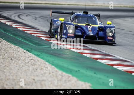 10 HUNT Freddie (gbr), LLOVERAS Xavier (Spa), VAN BERLO Glen (nld), Eurointernational, Ligier JS P320 - Nissan, Aktion während der 4 Stunden von Barcelona 2022, 4. Lauf der 2022 European Le Mans Series auf dem Circuit de Barcelona-Catalunya vom 26. Bis 28. August in Barcelona, Spanien - Foto: Xavi Bonilla/DPPI/LiveMedia Stockfoto