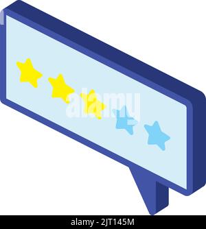 Symbol für isometrische Sprechblase Stock Vektor