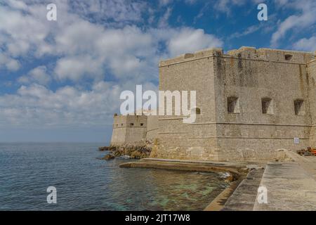 Porporela Wellenbrecher in der Altstadt von Dubrovnik in Kroatien Stockfoto