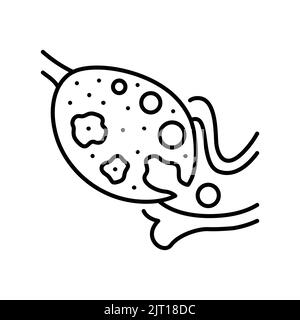 Symbol für die Ovulation-Farblinie. Weibliches Fortpflanzungssystem. Piktogramm für Webseite, mobile App, Promo. UI UX GUI Design-Element. Bearbeitbare Kontur. Stock Vektor