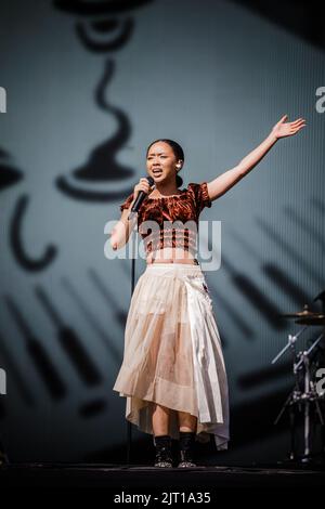 Leeds, Großbritannien. 27. August 2022. Griff spielen live auf der Bühne des Leeds Festival, Großbritannien. Kredit: Andy Gallagher/Alamy Live Nachrichten Stockfoto