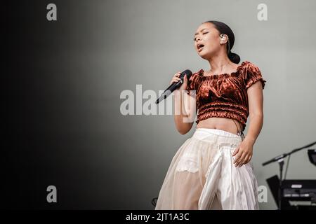 Leeds, Großbritannien. 27. August 2022. Griff spielen live auf der Bühne des Leeds Festival, Großbritannien. Kredit: Andy Gallagher/Alamy Live Nachrichten Stockfoto