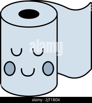 Papier Toilette Cartoon Retro-Charakter Stock Vektor