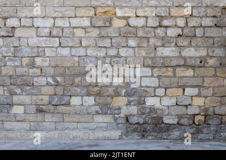 Hochwertige Alte Beschädigte Steinwand Textur Stockfoto