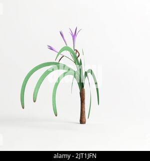 3D Illustration der worsleya procera Pflanze isoliert auf weißem Hintergrund Stockfoto