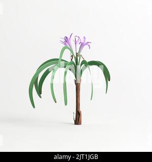 3D Illustration der worsleya procera Pflanze isoliert auf weißem Hintergrund Stockfoto