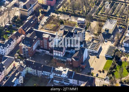 Luftaufnahme, HELIOS St. Elisabeth Klinik Oberhausen, Josefstraße, Styrum, Oberhausen, Ruhrgebiet, Nordrhein-Westfalen, Deutschland, DE, Europa, Gesundheit c Stockfoto