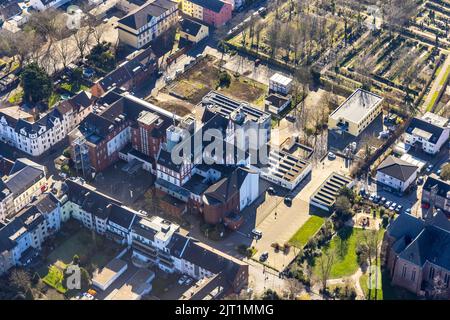 Luftaufnahme, HELIOS St. Elisabeth Klinik Oberhausen, Josefstraße, Styrum, Oberhausen, Ruhrgebiet, Nordrhein-Westfalen, Deutschland, DE, Europa, Gesundheit c Stockfoto