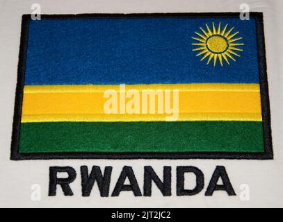 Ruandische Flagge, Kigali, Ruanda Stockfoto