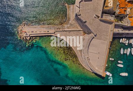 Porporela Wellenbrecher in der Altstadt von Dubrovnik Stockfoto