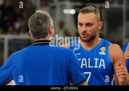 Brescia, Italien. 27. August 2022. Stefano Tonut (Italien) während der WM 2023 Qualifiers - Italien gegen Georgien, Internationale Basketball-Teams in Brescia, Italien, August 27 2022 Quelle: Independent Photo Agency/Alamy Live News Stockfoto