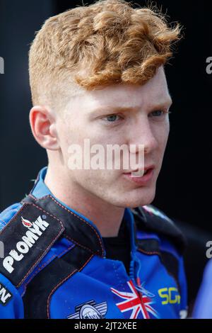 Breslau, Polen. August 27. 2022. Betard FIM Speedway GP von Polen im Olympiastadion. Im Bild: Dan Bewley (GBR) © Piotr Zajac/Alamy Live News Stockfoto