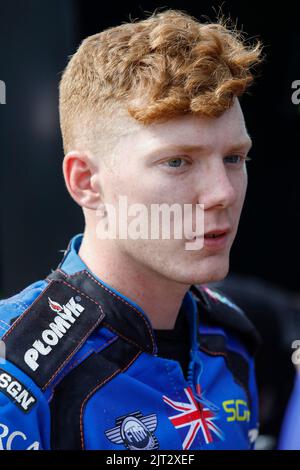 Breslau, Polen. August 27. 2022. Betard FIM Speedway GP von Polen im Olympiastadion. Im Bild: Dan Bewley (GBR) © Piotr Zajac/Alamy Live News Stockfoto