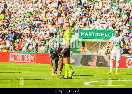 Elche, Elche, Spanien. 27. August 2022. ELCHE, SPANIEN - 27. AUGUST: Iglesias Villanueva während des Spiels zwischen Elche CF und Real Sociedad de Futbol von La Liga Santander am 27. August 2022 in MartÃ-nez Valero in Elche, Spanien. (Bild: © Samuel CarreÃ±O/PX Imagens via ZUMA Press Wire) Stockfoto