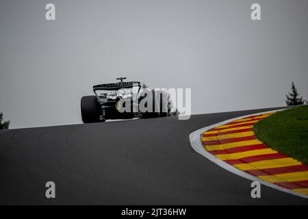 Stavelot, Belgien, 27.. August 2022, Pierre Gasly aus Frankreich tritt für die Scuderia AlphaTauri an. Qualifying, Runde 14 der Formel-1-Meisterschaft 2022. Kredit: Michael Potts/Alamy Live Nachrichten Stockfoto