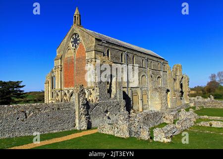 Binham Priorat, Benediktiner, mittelalterliche, Kirche und Klosterruinen, Binham, Norfolk, England Stockfoto