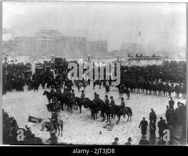 Truppe ein, Ohio National Guard auf dem Capitol Boden während Taft Einweihung, März 4, 1909 Stockfoto