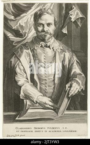 Tuldenus-Porträt von Pieter de Jode (II) nach Anthony van Dyck. Stockfoto