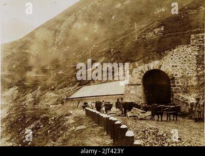 Tunnel zwischen Kobi und Gudauri (A). Stockfoto