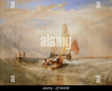 Turner - „Jetzt für den Maler“ (Seil) - Passagiere, die an Bord gehen, 1827, 1947,507. Stockfoto